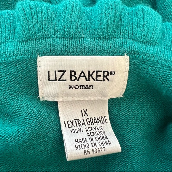 Liz Baker Sweater Lightweight Ruffled Trim Collar - Picture 4 of 4